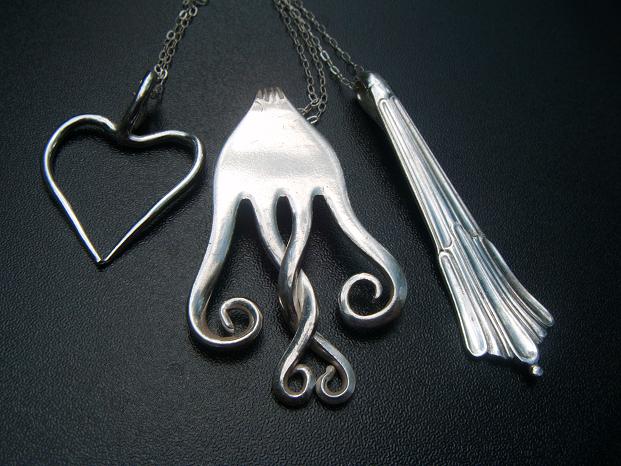 Fork necklaces // opshopped